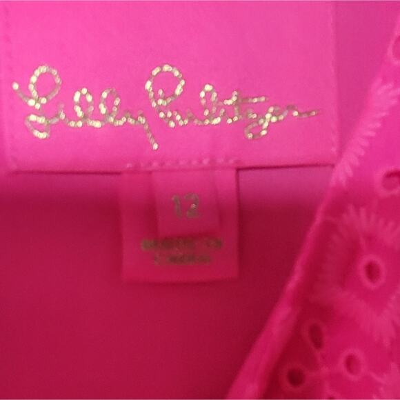 Lilly Pulitzer Clarise Shift Dress in Pink Isle Ditsy Diamond Size 12 - Picture 6 of 6